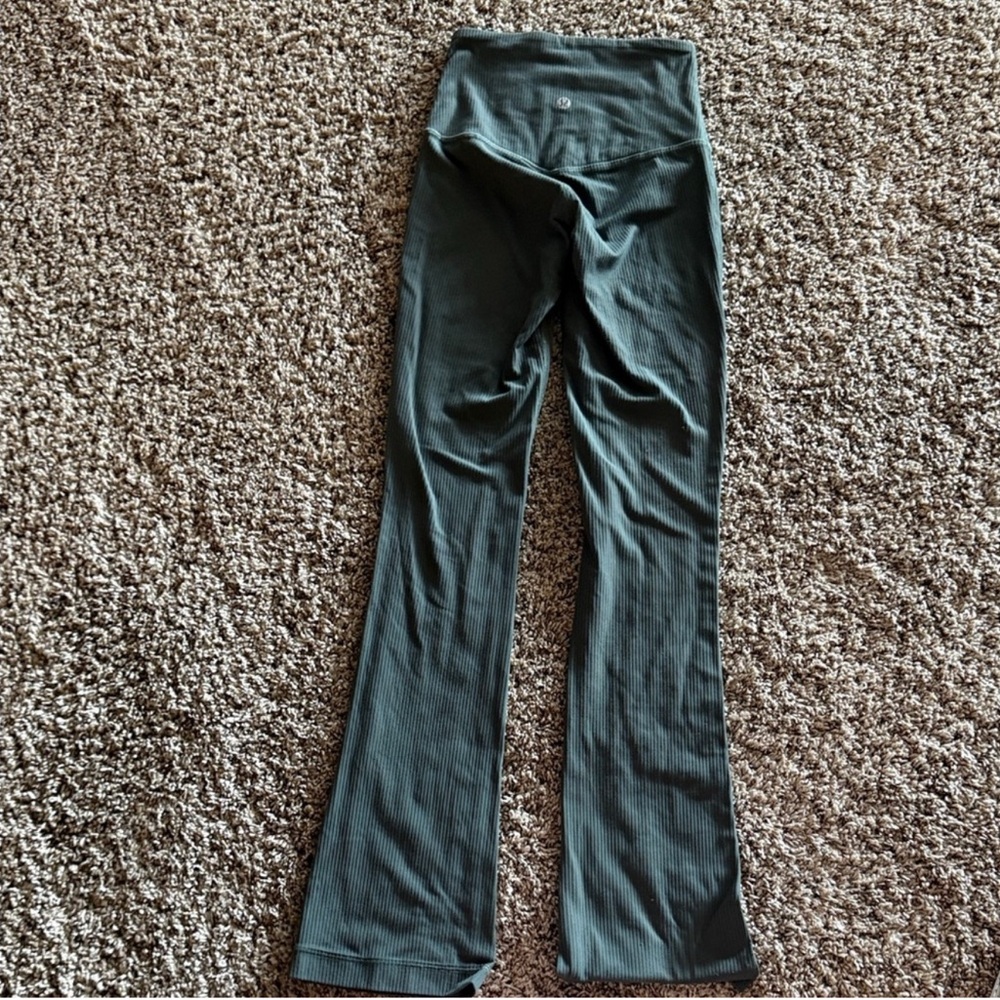 lululemon athletica Dark Green Flare Pants - Picture 3 of 9